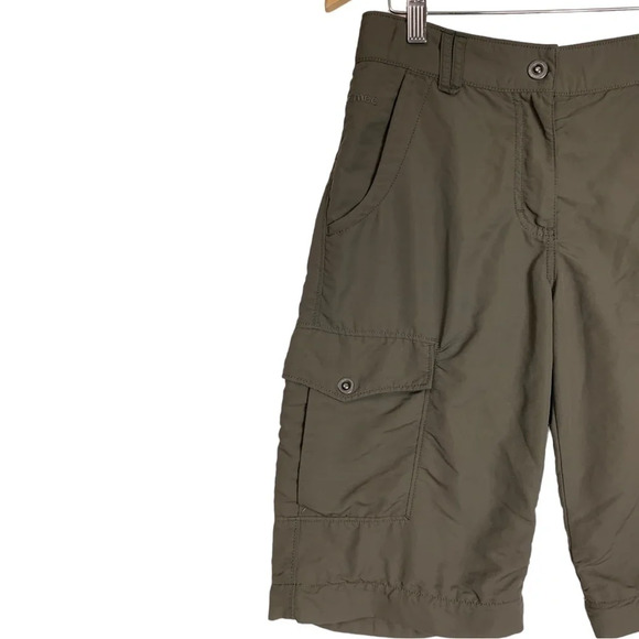 Mountain Equipment Co-op Womens Nylon Brown Cargo Bermuda Hiking Shorts Size 6 - Picture 3 of 11